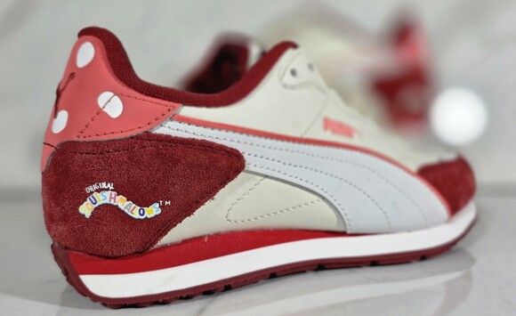Puma x Squishmallows Miler Malcolm Mushroom Womens Size 6.5 Dark Crimson NEW - Picture 3 of 7
